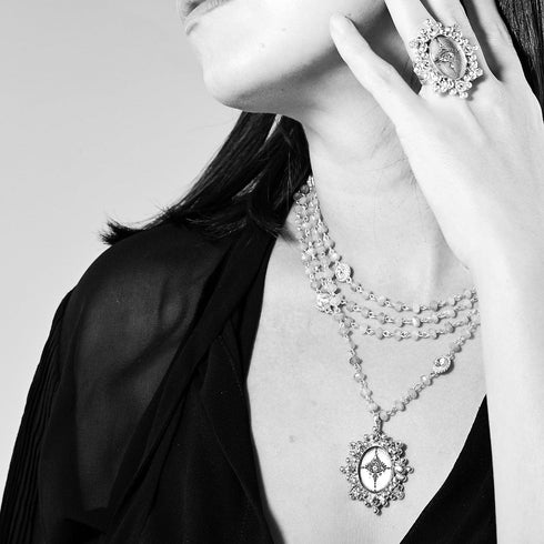 Oval Cloister All Seeing Eye Medallion