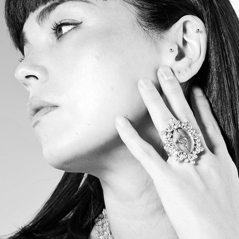 Oval Cloister All Seeing Eye Ring