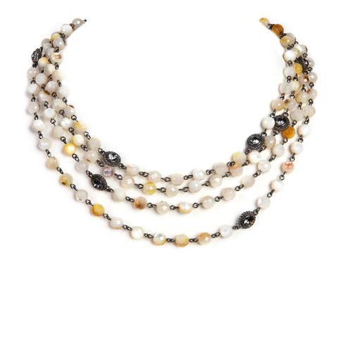 Magdalena - 6mm Semi-Precious Oyster Shell Beads