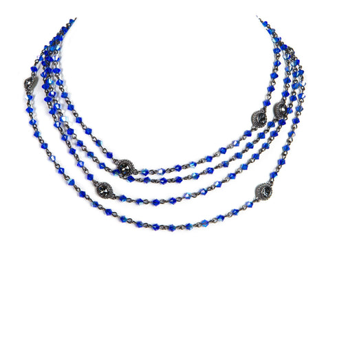 Magdalena - 4mm Bicone - Blue to Grey