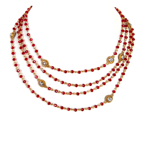 Magdalena - 4mm Rondelle Beads - Siam