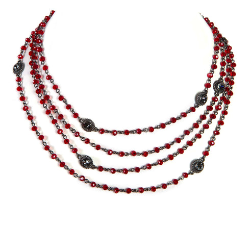 Magdalena - 4mm Rondelle Beads - Siam