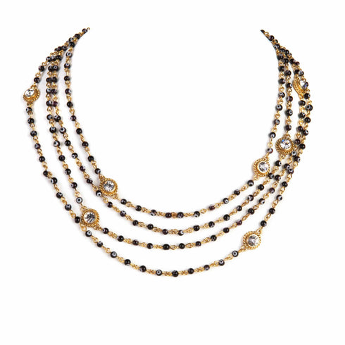 Magdalena - 2-4mm Crystal - Shades of Black to Brights