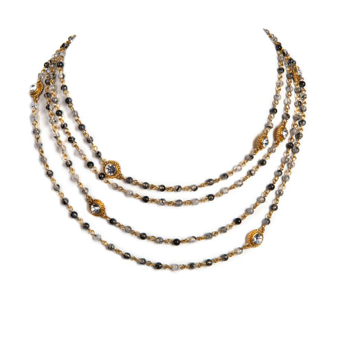 Magdalena - 4mm Semi-Precious Rutilated Black Quartz