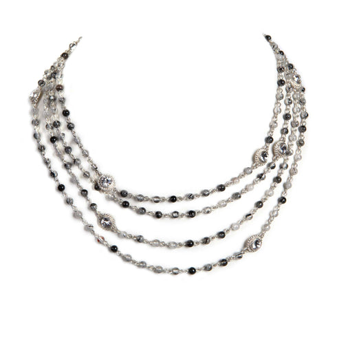 Magdalena - 4mm Semi-Precious Rutilated Black Quartz