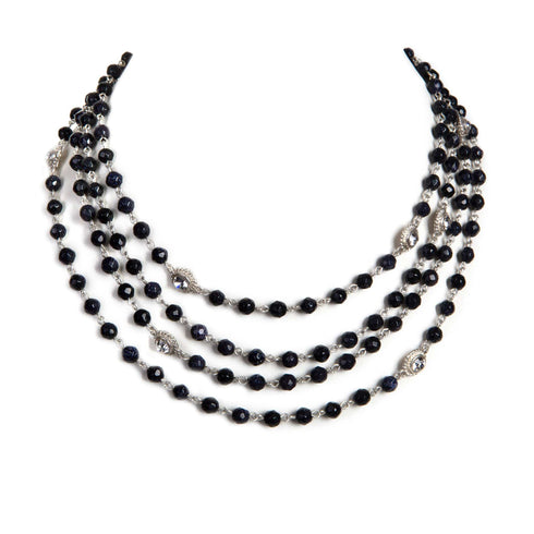 Magdalena - 6mm Semi-Precious Blue Goldstone Faceted All Medallions