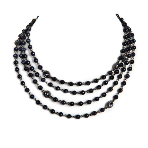 Magdalena - 6mm Semi-Precious Blue Goldstone