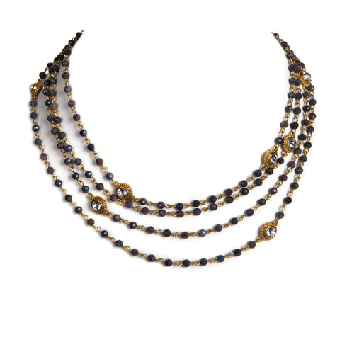 Magdalena - 4mm Precious Grey Blue Sapphire All Medallions