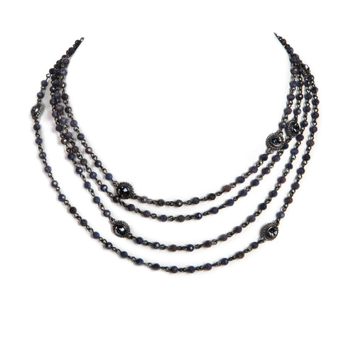 Magdalena - 4mm Precious Grey Blue Sapphire All Medallions