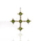 Brigid Cross Medallion Earth Olivine - Silver - VSA Designs