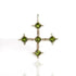 Brigid Cross Medallion Earth Olivine - Silver - VSA Designs