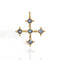 Brigid Cross Medallion Water Lt Sapphire - Gold - VSA Designs