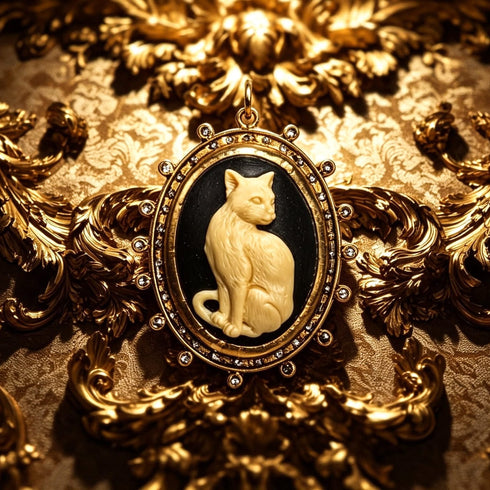 Cats! Cameo Grande Charm - Gold