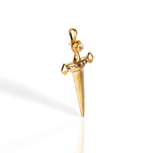 Envy Dagger Cross Medallion - Gold