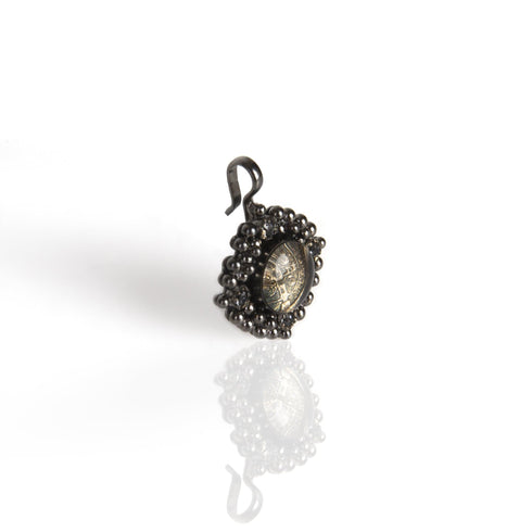 Petite Cloister San Benito Medallion - Gunmetal