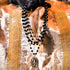 Magdalena 6mm Crystal Jet Black with Tribal Medallion - Gold