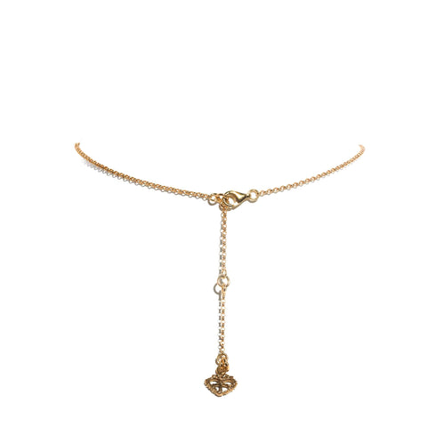 Retablo Small Oval Framed Charm Necklace - Gold