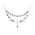 Esme Necklace Jet - Silver