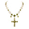 Brigid Imbolc Cross Choker Earth Olivine - Gold - VSA Designs