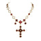 Imbolc Cross Choker Fire Ruby - Gold