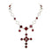 Imbolc Cross Choker Fire Ruby - Silver