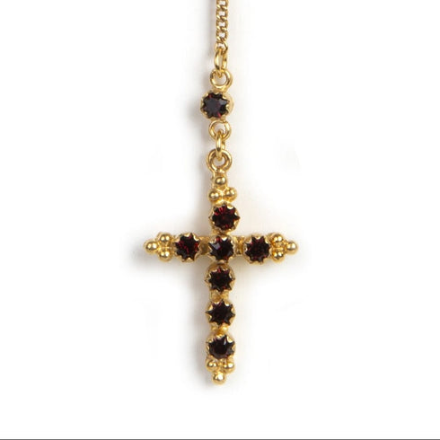Maddie Rosary Necklace - Smokey Topaz - Gold