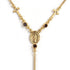 Maddie Rosary Necklace - Smokey Topaz - Gold