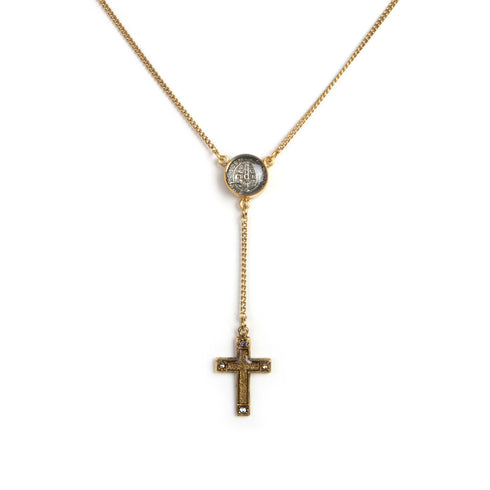 Piccolo Rosary Necklace - Gold