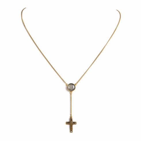 Piccolo Rosary Necklace - Gold