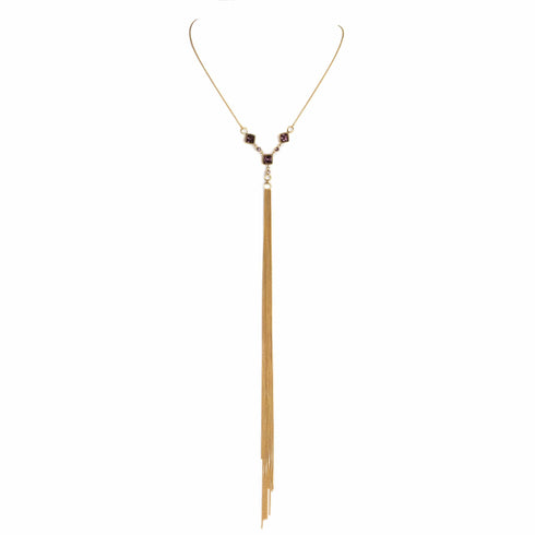 Brigid Serenity Chain Necklace Spirit Amethyst - Gold - VSA Designs