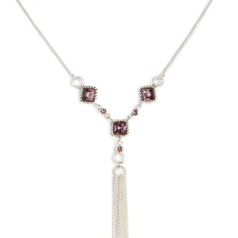 Brigid Serenity Chain Necklace Spirit Amethyst - Silver