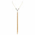 Brigid Serenity Chain Necklace Water Lt Sapphire - Gold - VSA Designs