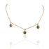 3 Crystal Drop Shamrock Necklace - Gold