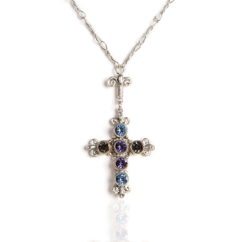 Audrey Necklace Light Sapphire Mix - Silver