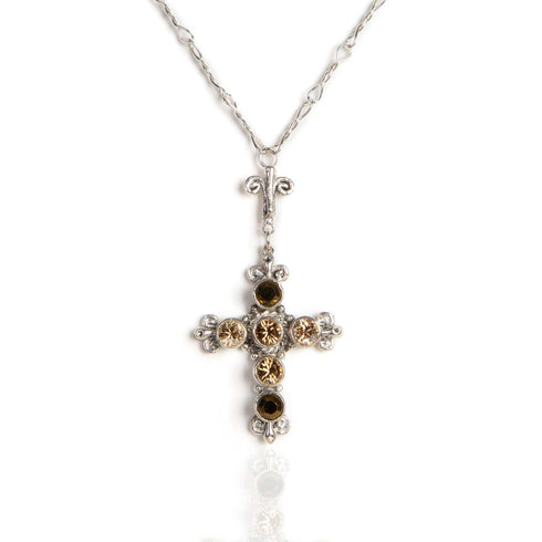 Audrey Necklace Mocha Mix - Silver