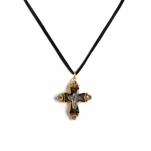 Maria Cross Charm Necklace - VSA Designs