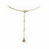 Maddie Rosary Necklace Clear - Gold