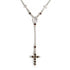 Maddie Rosary Necklace Burgundy - Silver