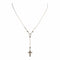 Maddie Rosary Necklace Burgundy - Silver