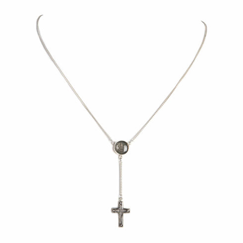 Piccolo Rosary Necklace - Silver
