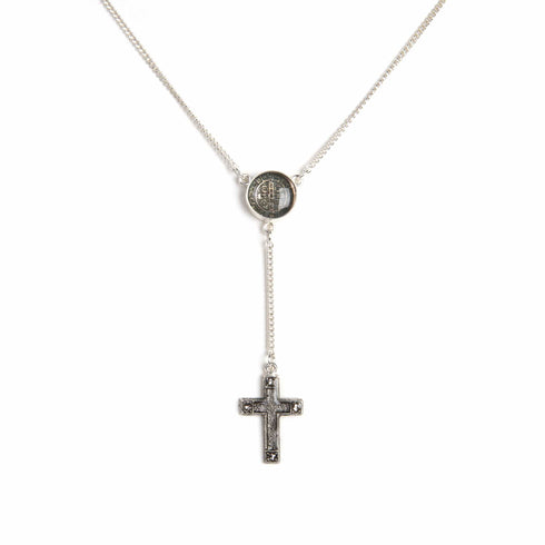 Piccolo Rosary Necklace - Silver
