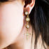 3 Crystal Cross Earrings Clear - Silver