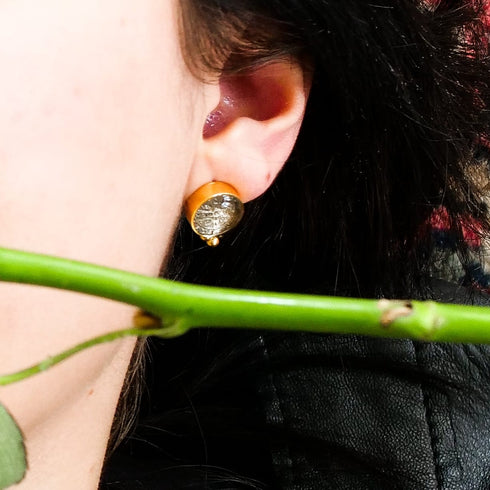 Piccolo Post Earrings - Gold