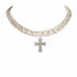 Iconic Chain Choker with Rebel Cross - Silver