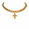 Iconic Chain Choker with Rebel Cross - Gold