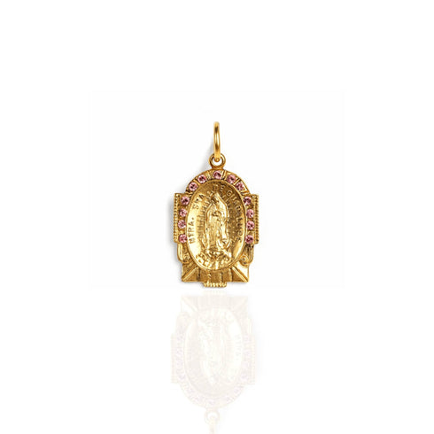 Love my Guadalupe Rose Charm - Gold