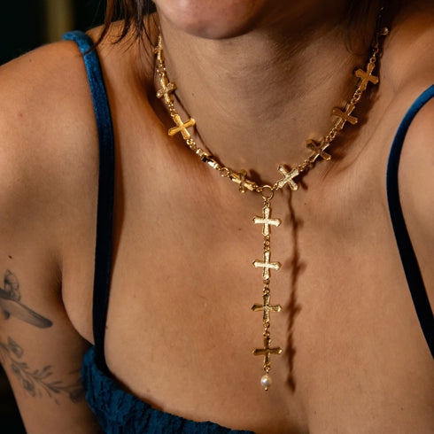 Peace Cross Bikini With Chain of Peace Crosses