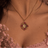 Little Pink Blessing Charm Necklace - Gold