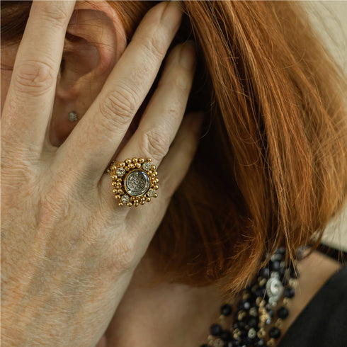 Petite Cloister Zia Ring