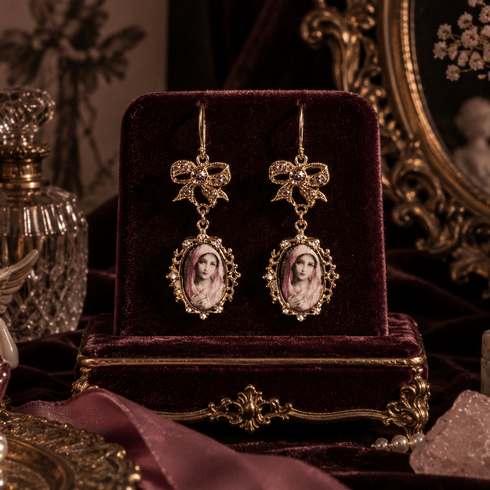 Pretty In Prayer Earrings - Gold